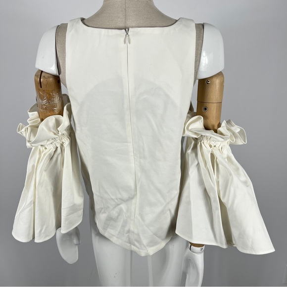 ANNEX A cold shoulder bell sleeve ruffled top blouse - Picture 3 of 11